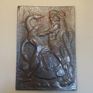 Vintage Embossed Copper Wall Decoration of Vahagn the Dragon Slayer, Armenian Legendary Patriarch