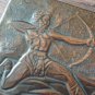 Vintage Embossed Copper Wall Decoration of Hayk, Armenian Legendary Patriarch