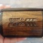 Handcrafted Long Armenian Wooden Box with Etchmiadzin Cathedral and Mount Ararat