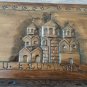 Handcrafted Long Armenian Wooden Box with Etchmiadzin Cathedral and Mount Ararat