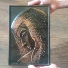 Vintage Embossed Copper Wall Decoration of the Portrait of an Armenian Woman