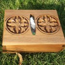 Armenian Wooden Tissue Box Holder with Eternity Sign and Flowers, Home Decor