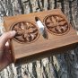 Armenian Wooden Tissue Box Holder with Eternity Sign and Flowers, Home Decor