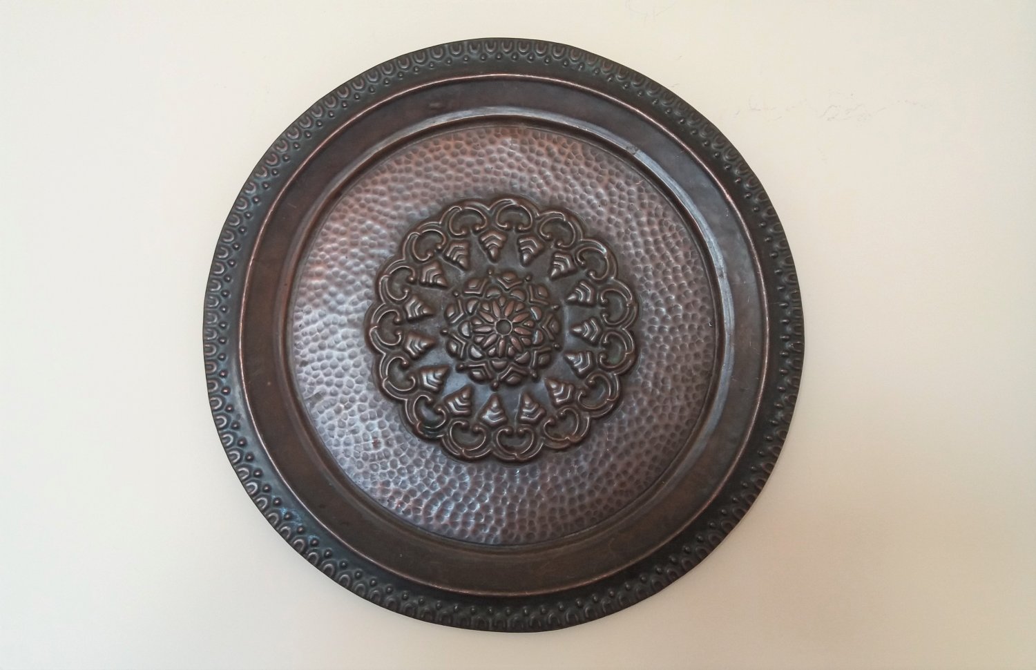 Vintage Embossed Copper Tray Wall Decoration, Home Wall DÃ©cor, Wall Hanging Plate, Tray Wall Decor