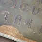 Vintage Embossed Copper Enamel Wall Decoration of the Armenian Alphabet, Chekanka