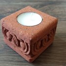 Armenian Decorative Candle Holder in Tuff Stone, The Art of Carving, Stone Candle Holder, Home Decor
