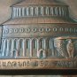 Vintage Embossed Copper Wall Decoration of Zvartnots Cathedral, Armenian Chekanka