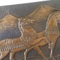 Vintage Embossed Copper Wall Decoration of Argishti I of Urartu, Armenian Chekanka