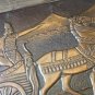 Vintage Embossed Copper Wall Decoration of Argishti I of Urartu, Armenian Chekanka