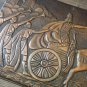 Vintage Embossed Copper Wall Decoration of Argishti I of Urartu, Armenian Chekanka