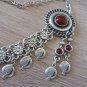 Pomegranate Forehead Flowery Silver Plated Drop, Armenian Headpieces Drop