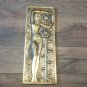 Vintage Embossed Copper Wall Decoration of the Portrait of an Armenian Woman Worshiping Sunflowers