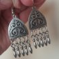 Dangle Drop Silver Plated Earrings, Ethnic Dangle Earrings