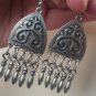 Dangle Drop Silver Plated Earrings, Ethnic Dangle Earrings