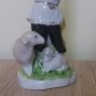 Shepherd with sheep Armenian Porcelain Figurine Vintage, Yerevan Faience Factory