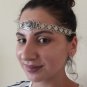 Flowery Central Star Forehead Silver Plated, Armenian Headpieces, Ethnic Headwear