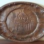 Vintage Embossed Oval Copper Tray Wall Decoration, Saint Hripsime Tray Wall DÃ©cor