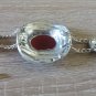 Silver Plated Curved Shaped Oval Chain Link Bracelet, Armenian Bracelet, Ethnic Tribal Bracelet