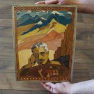 Vintage Embossed Copper Enamel Wall Decoration of General Andranik, Home Décor