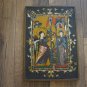Vintage Embossed Copper Enamel Wall Decoration of Annunciation, Armenian Traditional Home DÃ©cor