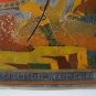 Vintage Embossed Copper Enamel Wall Decoration of David of Sasun Hunting