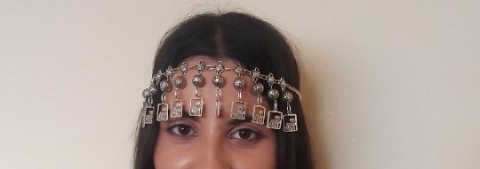 Artsakh Bowls Forehead Silver Plated Drop, Armenian Headpieces Drop, Artsakh Headwear