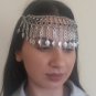 Black Onyx Pomegranate Forehead Silver Plated Drop, Armenian Headpieces Drop
