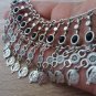 Black Onyx Pomegranate Forehead Silver Plated Drop, Armenian Headpieces Drop