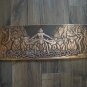 Vintage Embossed Copper Wall Decoration, Armenian Pagan God Riding a Herd of Bulls