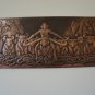 Vintage Embossed Copper Wall Decoration, Armenian Pagan God Riding a Herd of Bulls