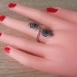 Pomegranate Adjustable Open Ring, Armenian Sterling Silver Ring, Face to Face Ring