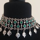 Neck Pomegranate Drop Coin Chrysolite Necklace, Armenian Pomegranate Neck Necklace
