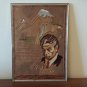Vintage Embossed Copper Enamel Wall Decoration of Hovhannes Shiraz Armenian poet
