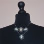 Vintage Armenian Soviet Agate Drop Necklace, Antique Armenian Necklace, Ethnic Necklace
