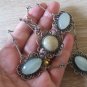 Vintage Armenian Soviet Agate Drop Necklace, Antique Armenian Necklace, Ethnic Necklace