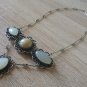 Vintage Armenian Soviet Agate Drop Necklace, Antique Armenian Necklace, Ethnic Necklace