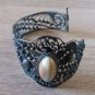 Vintage Armenian Soviet Cuff Filigree Agate Bracelet, Armenian Cuff Bracelet