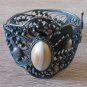 Vintage Armenian Soviet Cuff Filigree Agate Bracelet, Armenian Cuff Bracelet