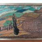 Vintage Embossed Copper Enamel Wall Decoration of The Unsilenceable Belfry Poem of Paruyr Sevak