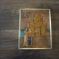 Vintage Embossed Copper Enamel Wall Decoration of the Legend of Tamar, Achtamar Armenian Legend