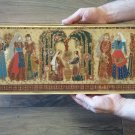 Vintage Embossed Copper Enamel Wall Decoration of The Ascension, Armenian Traditional Home Décor