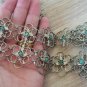 Vintage Armenian Amazonite Circle Filigree Belt, Filigree Link Belt, Antique Ethnic Belt