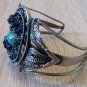 Armenian Amazonite Cuff Filigree Bracelet, Armenian Cuff Bracelet