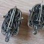 Vintage Armenian Soviet Filigree Agate Jewelry Set, Armenian Earrings, Armenian Ring