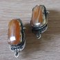 Vintage Armenian Soviet Filigree Agate Jewelry Set, Armenian Earrings, Armenian Ring