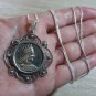 Tigran The Great Sterling Silver Coin Filigree Pendant, Armenian Jewelry