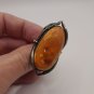 Vintage Armenian Soviet Filigree Amber Ring, Antique Armenian Ring, Ethnic Ring