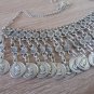 Tigran the Great Forehead Flowery Silver Plated Drop, Armenian Headpieces Drop