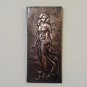 Vintage Embossed Copper Wall Decoration of the Goddess Anahit, Armenian Mythology