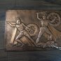 Vintage Embossed Copper Wall Decoration of Spartacus, Armenian Home Decor, Chekanka